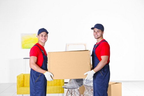 Removal company team preparing a move in Barnes