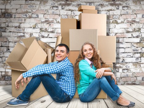 Office relocation with boxes and equipment in Barnes