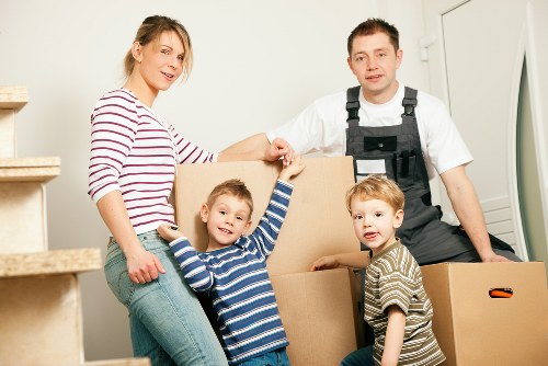 A hired removal truck used for house moving in Barnes