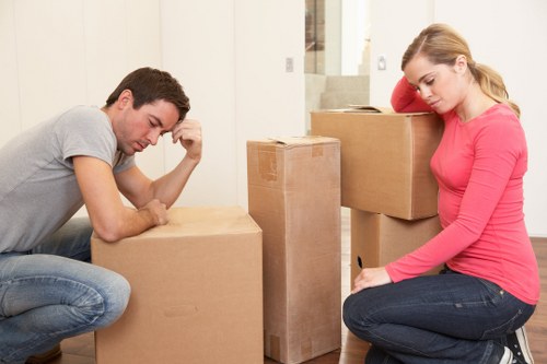 Professional movers loading items for a local removal service in Barnes
