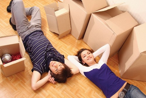 Household items being loaded for a Barnes removal quote based on volume